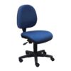Silla operativa RS-430 con reclinamiento tapizada en tela y estructura negra