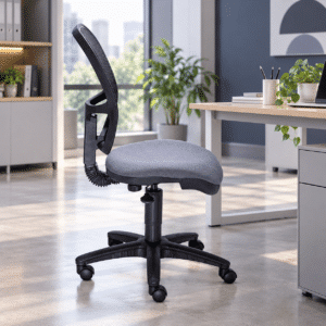 Silla Operativa RS-490 Asiento en Tela y Respaldo en Mesh Gris s/b
