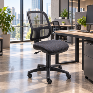 Silla Operativa RS-490 Asiento en Tela y Respaldo en Mesh Negro s/b