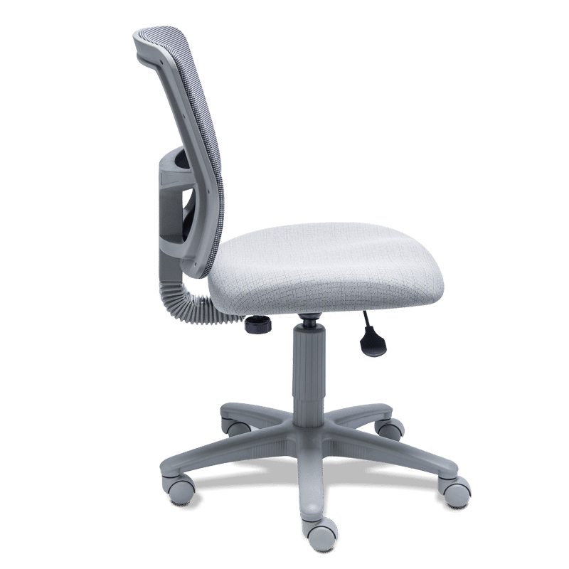 Silla operativa Quadra mesh gris con asiento y respaldo en malla y estructura gris