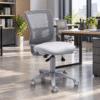 Silla Operativa Quadra Asiento y Respaldo en Mesh Gris s/b, Estructura Gris - Thumbnail Image 1