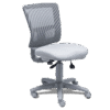 Silla operativa Quadra mesh gris con asiento y respaldo en malla y estructura gris