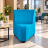 Sillón Modular STELLA Esquinero circular Tapizado en Tela Turquesa - Thumbnail Image 1