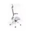 Silla ejecutiva Curve mesh gris con estructura gris claro, respaldo alto en mesh y rodajas