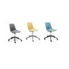 Silla giratoria RE-721 en polipropileno gris con paleta giratoria y base de 5 puntas