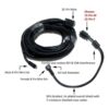 Panel con conectores Redleaf PT124 línea plus con tapa de pistón neumático, HDMI, VGA, USB y red