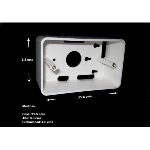 Caja plástica wall plate Redleaf RLBOX de 11.5 cm de base
