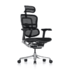 Silla ejecutiva Ergohuman Elite G2 en mesh negro con cabecera ajustable y base de aluminio pulido