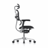 Silla ejecutiva Ergohuman Elite G2 en mesh negro con cabecera ajustable y base de aluminio pulido