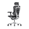 Silla ejecutiva Ergohuman Elite G2 en mesh negro con cabecera ajustable y base de aluminio pulido