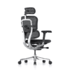 Silla ejecutiva Ergohuman Elite G2 en mesh negro con cabecera ajustable y base de aluminio pulido