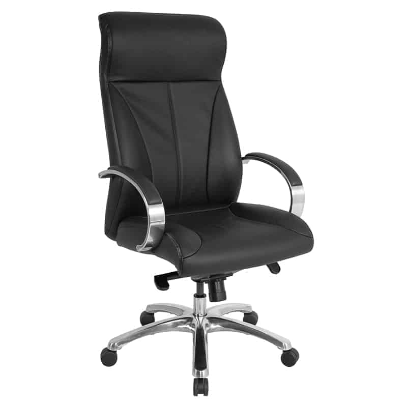 Silla ejecutiva RP-8000/NG modelo 8000 en vinipiel negro con cabecera integrada