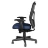 Silla operativa de malla y tela color Ocean con mecanismo synchro y base de cinco puntas
