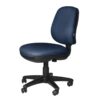 Silla de trabajo RS-460-Ocean tapizada en tela con respaldo medio y base de rodajas