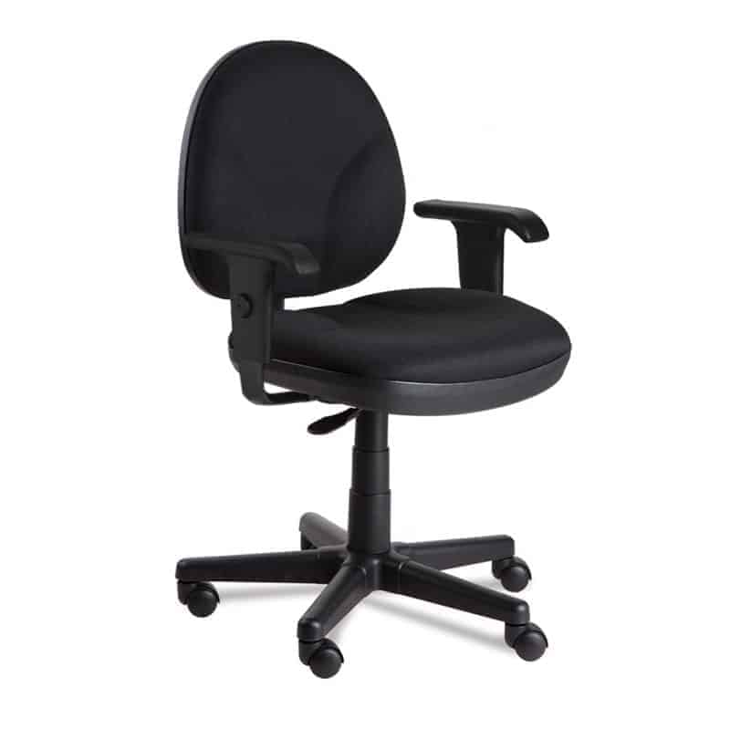 Silla de trabajo RS-500-A07 de lujo tapizada en tela con respaldo medio