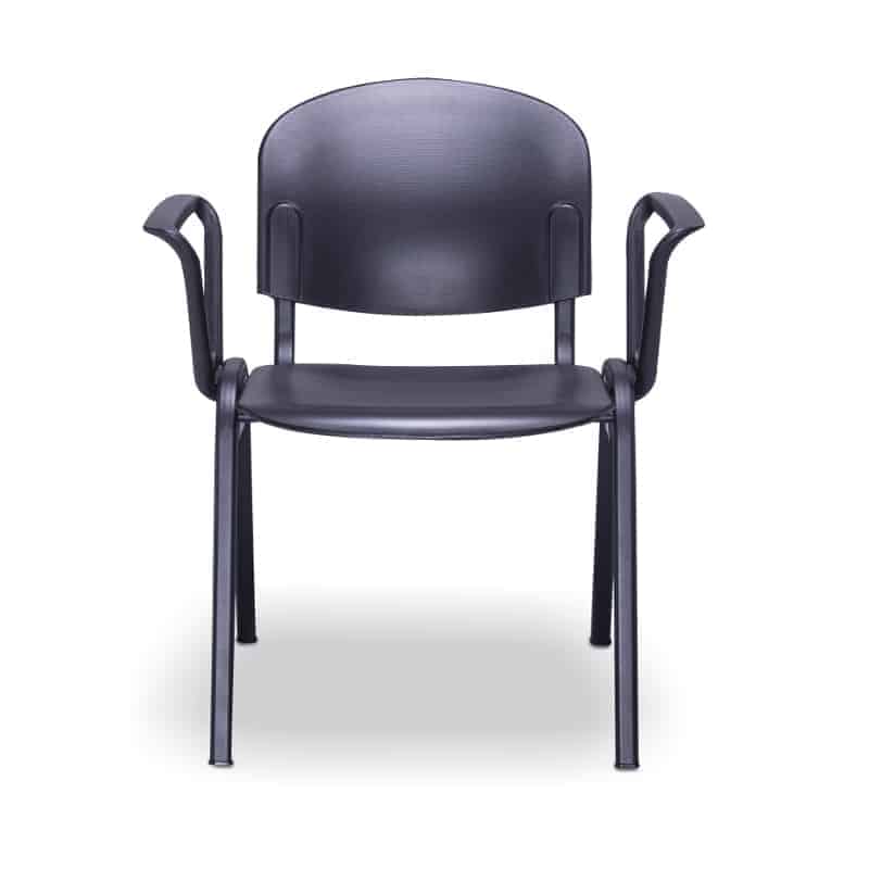 Silla de visita italiana en polipropileno 2254 con base de acero de cuatro patas