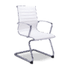 Silla de visita retro vinipiel 2076-reb con estructura cromo y descansabrazos de aluminio pulido