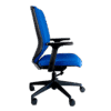 Silla operativo RE-2021 en tela azul con cabecera tapizada