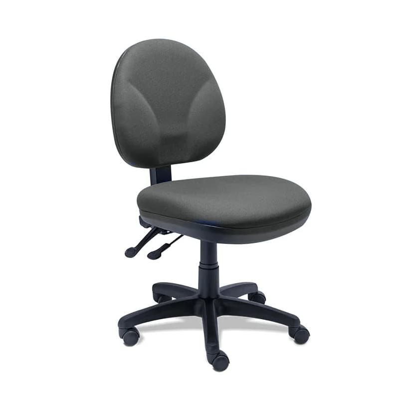 Silla operativa rs-550 rs-550-a07 en tela Onix con brazos fijos y base de cinco puntas