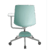 Pupitre giratorio KLC en polipropileno gris con paleta giratoria y base de 5 puntas con rodajas