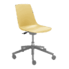 Silla giratoria RE-721 en polipropileno gris con paleta giratoria y base de 5 puntas