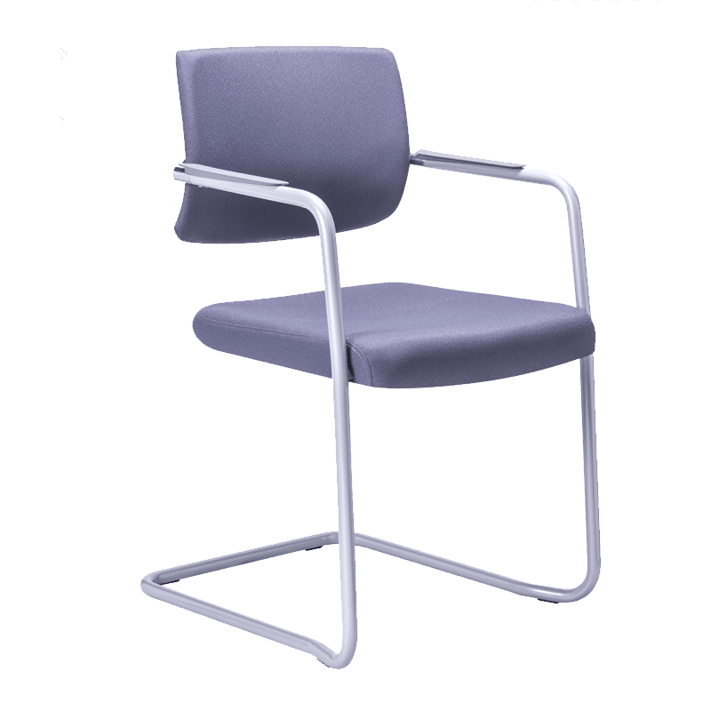 Silla de visita cool polipropileno re-780gr con asiento en tela y base trineo cromada