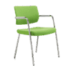 Silla de visita Cool RE-781 de 4 puntos con respaldo en polipropileno y asiento en tela
