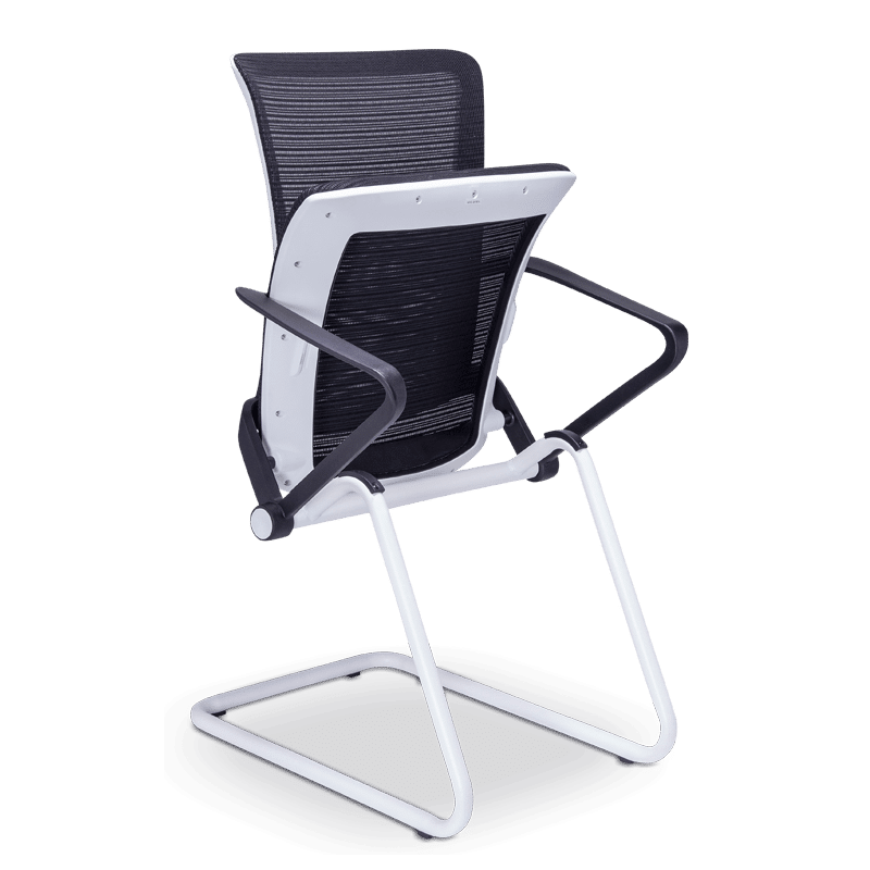 Silla de visita staff mesh rm-9011 con asiento y respaldo en malla negra