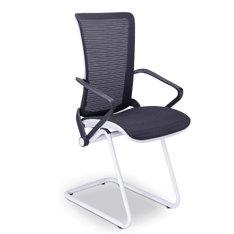 Silla de visita staff mesh rm-9011 con asiento y respaldo en malla negra
