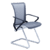 Silla de visita staff mesh rm-9017 con asiento y respaldo en malla gris