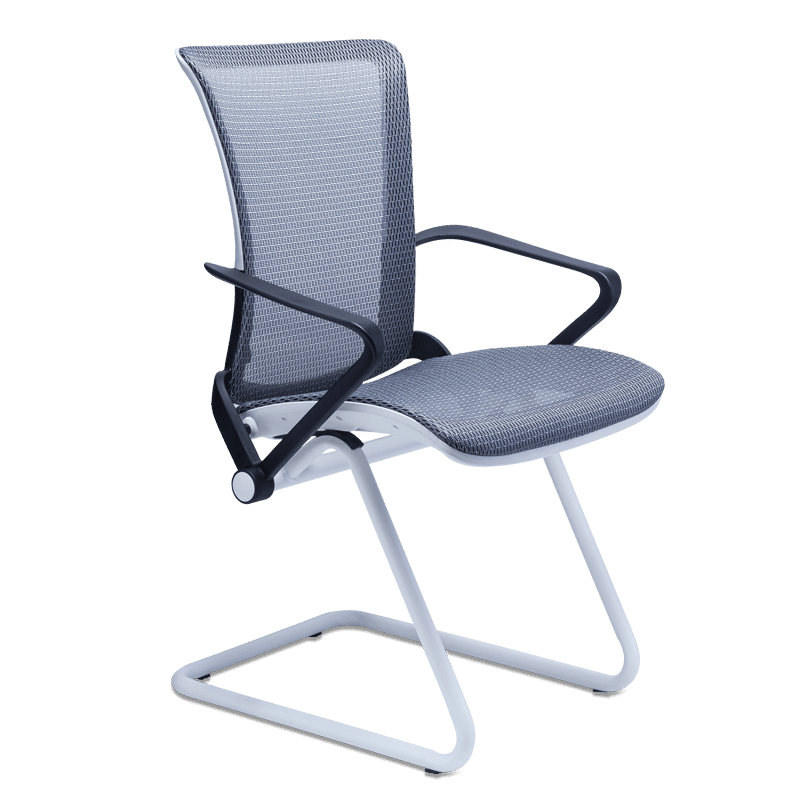 Silla de visita staff mesh rm-9017 con asiento y respaldo en malla gris