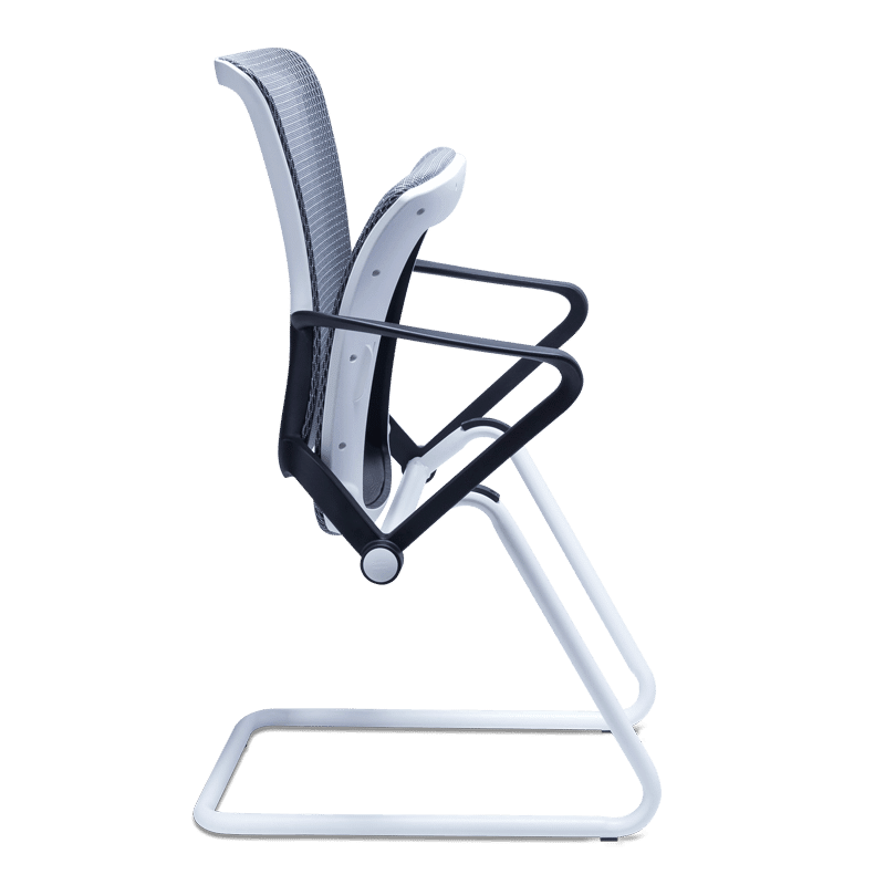 Silla de visita staff mesh rm-9017 con asiento y respaldo en malla gris