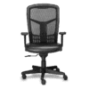 Silla operativa rp-4501 con asiento en piel y respaldo mesh negro