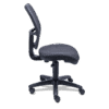 Silla operativa RS-490 con asiento en tela y respaldo en mesh negro sin brazos
