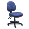 Silla operativa RS-550 tapizada en tela azul con base de 5 puntas y rodajas