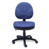 Silla operativa RS-550 tapizada en tela azul con base de 5 puntas y rodajas