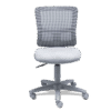 Silla operativa Quadra mesh gris con asiento y respaldo en malla y estructura gris