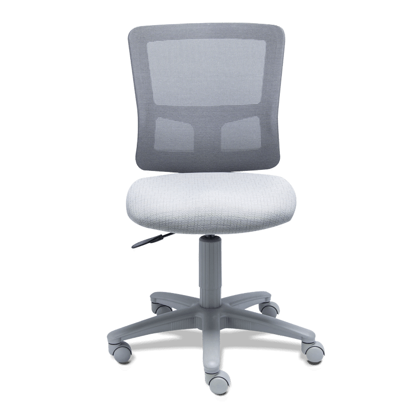 Silla operativa Quadra mesh gris con asiento y respaldo en malla y estructura gris
