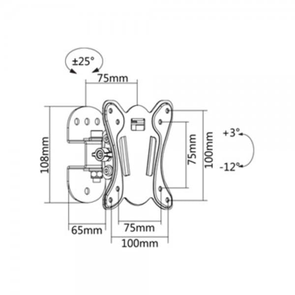 Soporte de pared Redleaf RLA-1327 con brazo para TV de 13 a 27 pulgadas