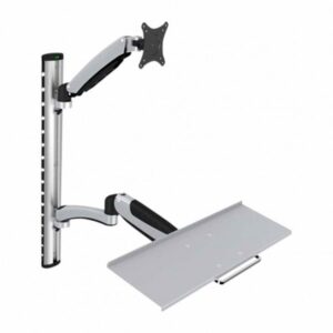 Soporte Redleaf SDA-1327 de aluminio para monitor y teclado con poste de 730 mm