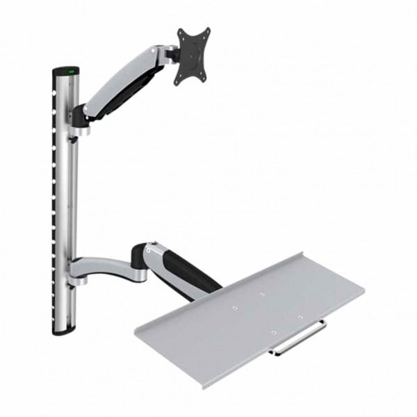 Soporte Redleaf SDA-1327 de aluminio para monitor y teclado con poste de 730 mm