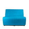 Sillón modular Stella de 2 plazas en tela turquesa, modelo 2362