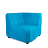 Sillón Modular STELLA Esquinero en L Tapizado en Tela Turquesa - Thumbnail Image 3
