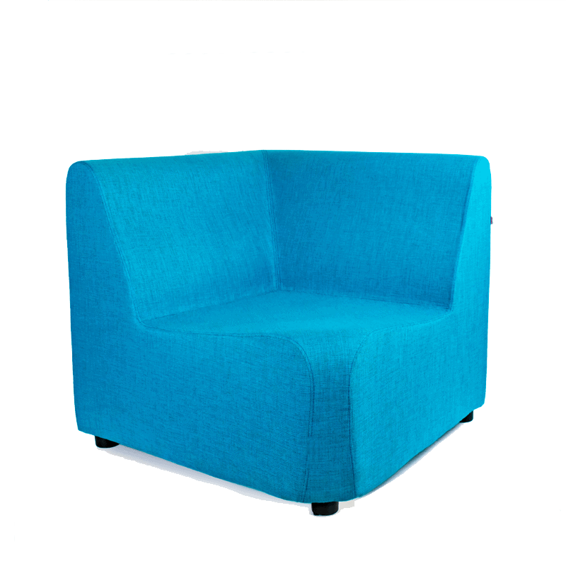 Sillón Modular STELLA Esquinero en L Tapizado en Tela Turquesa - Image 3
